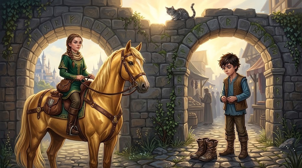 The Golden Horse and the Old Boots